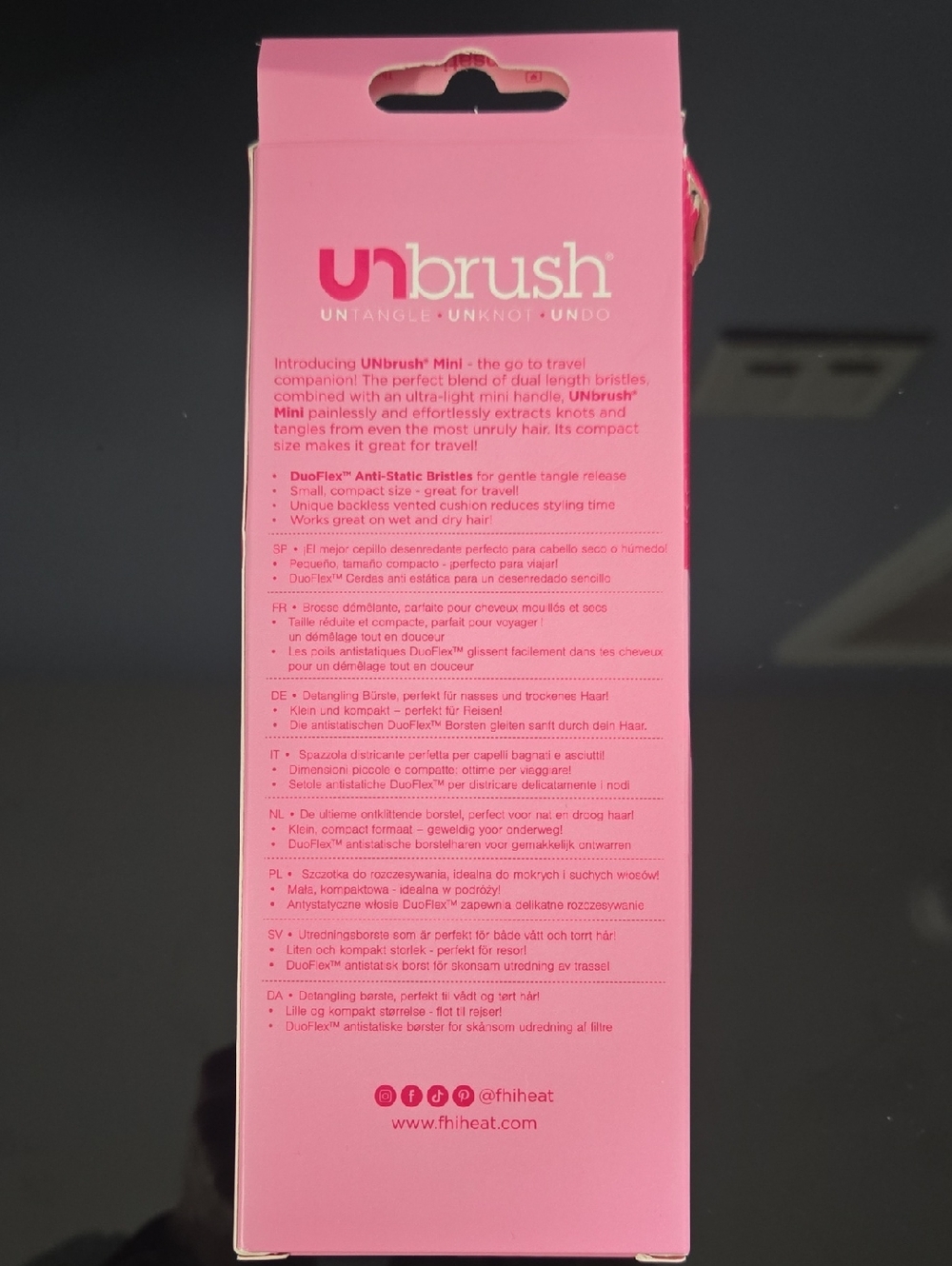 UNbrush Mini Glitter Detangling Hair Brush - Picture 4 of 7